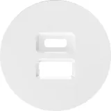 Накладка для розеток USB, глянцевый белый, серия D16