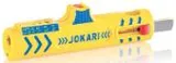 Съемник изоляции JOKARI Secura №15 (для удаления изоляции с круглых кабелей диаметром от 8 до 13 мм, дополнительные лезвия для жил сечением 0,2 мм, 0,3 мм, 0,8 мм, 1,5 мм, 2,5 мм и 4,0 мм, двухкомпонентное исполнение рукоятки, выдвижной нож, дополнительное лезвие для продольной резки)