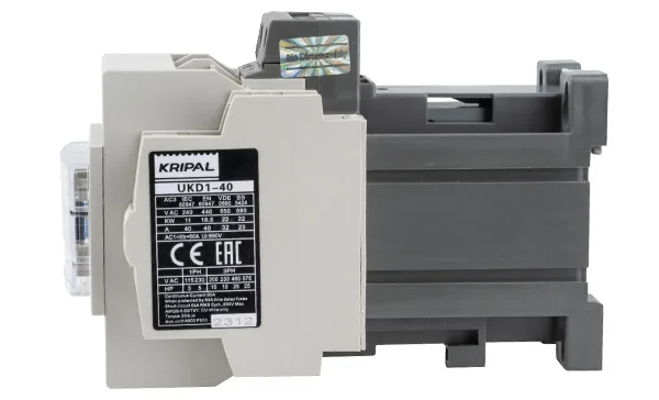 Контактор UKD1-40-22-24DC, 3P, 40A(AC-3), 60A(AC-1), 18.5kW(400VAC), Uк=24VDC, 2NO+2NC