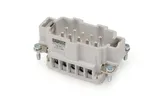 Разъем многополюсный EB, вилка, 10P, 16A 400V, винтовой зажим, пластик V0