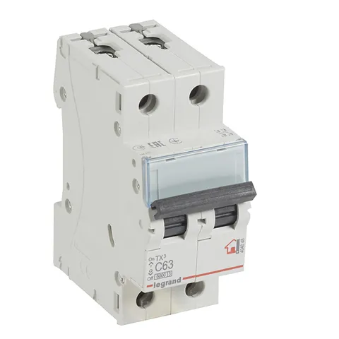 Авт. выключатель TX3, 2P, 63A, хар-ка C, 6kA, 2M