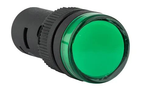 Индикатор светодиодный моноблочный AD16-16C, зеленый, LED 220VAC/DC, 16mm, IP50