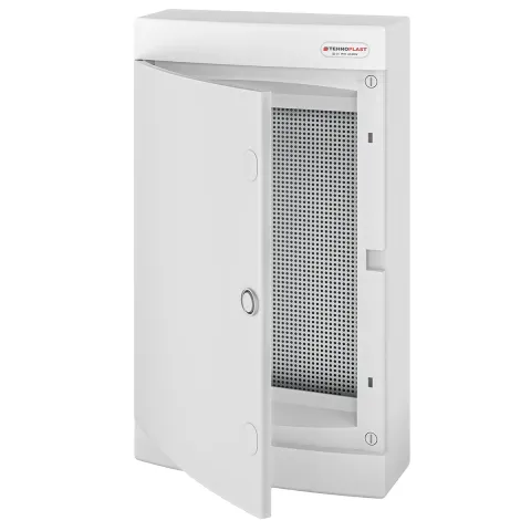 N36CW IT, Щит навесной мультимедийный, 3 ряда, белая дверца, IP40