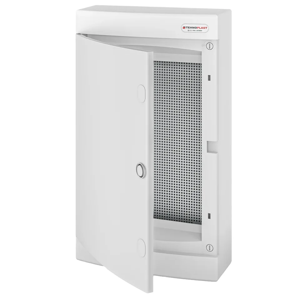 N36CW IT, Щит навесной мультимедийный, 3 ряда, белая дверца, IP40