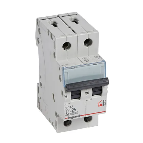 Авт. выключатель TX3, 2P, 25A, хар-ка C, 6kA, 2M