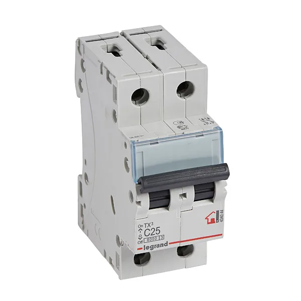 Авт. выключатель TX3, 2P, 25A, хар-ка C, 6kA, 2M