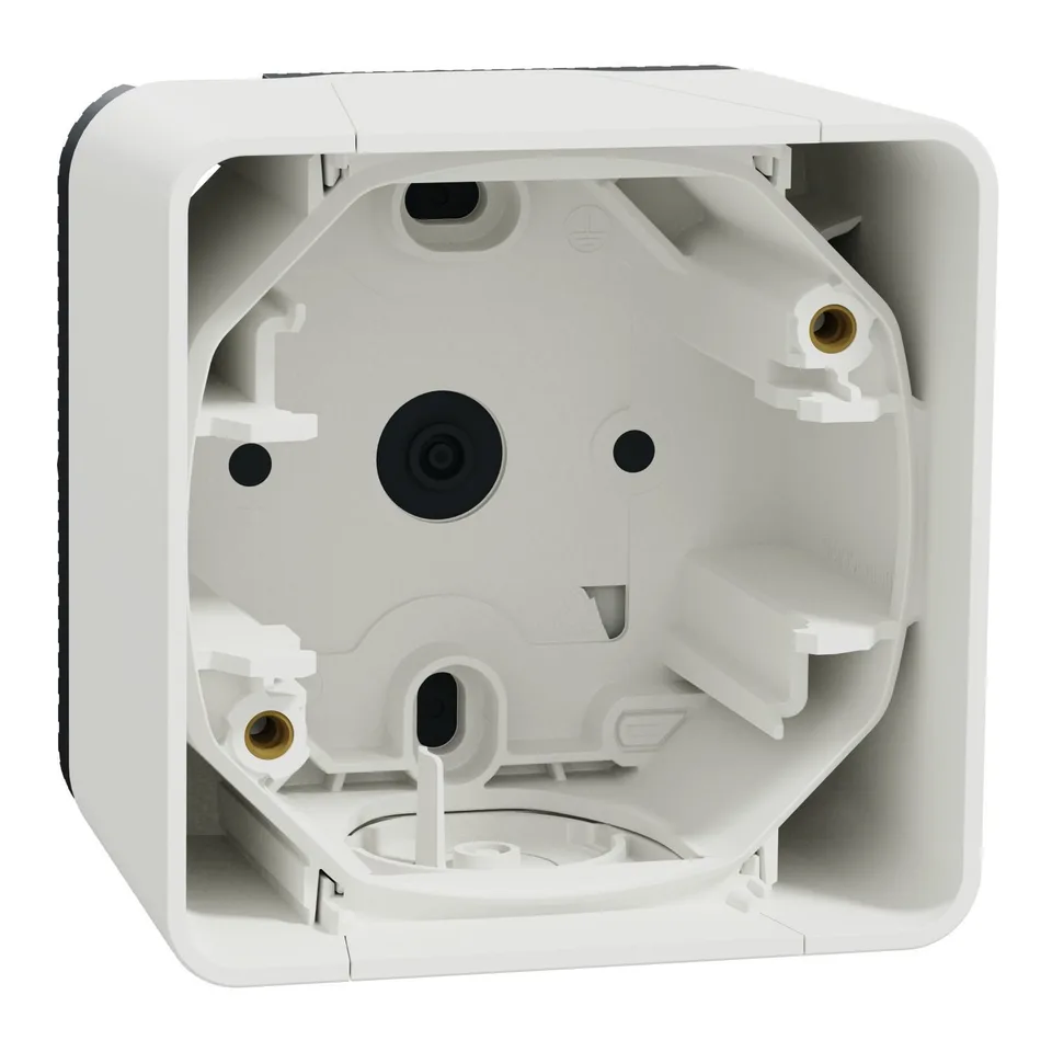 Коробка для открытой установки Schneider Electric Mureva, S, 1-постовой бокс накл. монтажа, белый, IP55