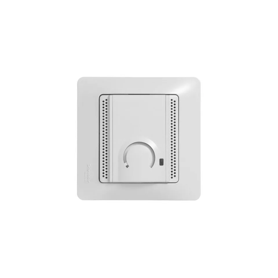 Термостат теплого пола Systeme Electric Glossa, электронный с датчиком, от+5до+50°C, 10A, в сборе, белый