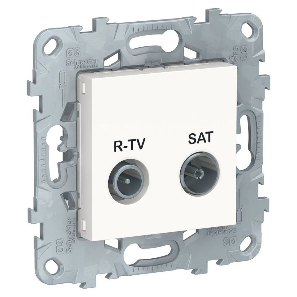 Розетка ТВ Schneider Electric Unica, NEW R-TV/ SAT, одиночная, белый