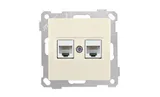 21 - Розетка 2хRJ-45 кат. 5e UTP, сл.кость