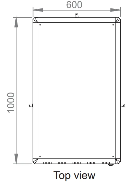 Щит телекоммуникационный 19", 42U, ВxШxГ 2053x600x1000мм, DYNAmic 1000кг, напольный, перед. дверь стекло, задняя глухая металлич., черный
