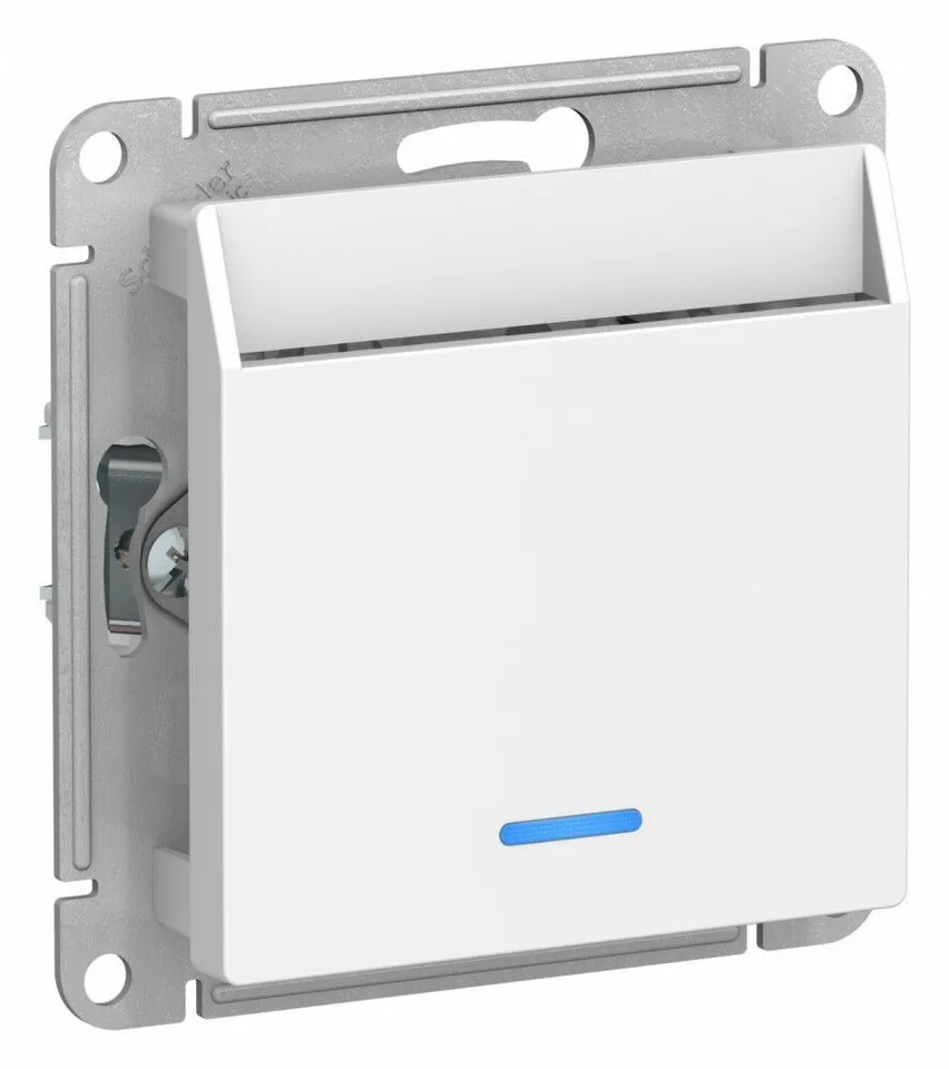 Выключатель Systeme Electric AtlasDesign, карточный, механизм, белый