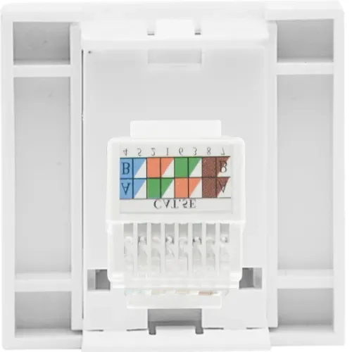 Розетка DEC RJ45 UTP кат.5e, 2мод., бел. (45х45мм), серия (тип) DEC