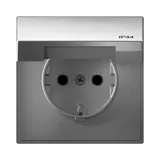 Клемма Systeme Electric ArtGallery, розетка с заз. со шт. с крышк, 16А, IP44, механизм, быстрозажимные, алюминий