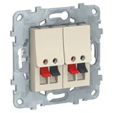 Розетка ТВ Schneider Electric Unica, NEW аудиорозетка двойная, бежевый