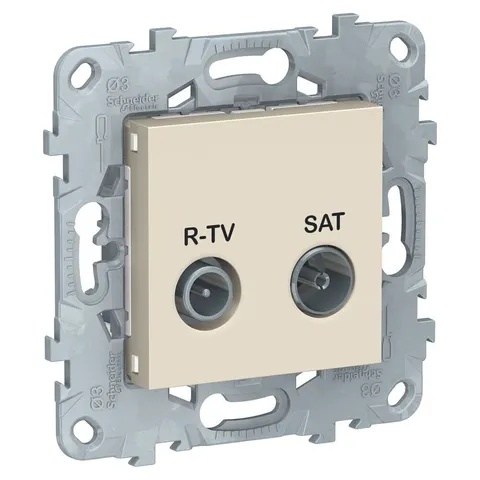 Розетка ТВ Schneider Electric Unica, NEW R-TV/ SAT, одиночная, бежевый