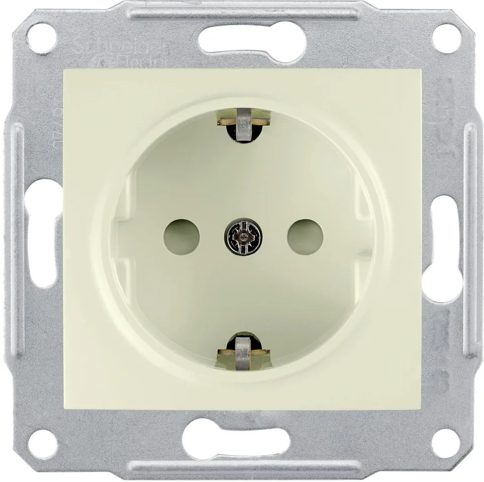 Розетка Schneider Electric Sedna, с/з с/ш, бежевый