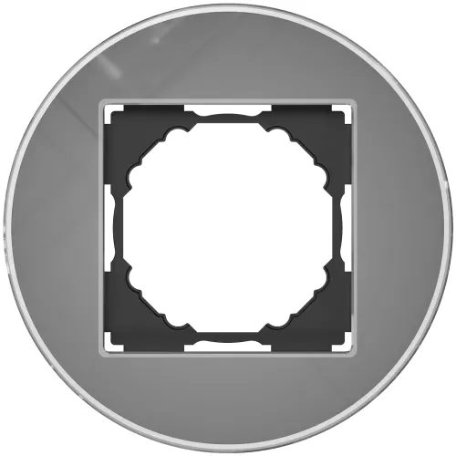 Рамка 1-я, Natural Round дымчатое стекло, серия A07