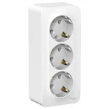 Розетка Systeme Electric Blanca, открытой установки 3-я с заземлением без шторок изол. пл 16А, 250В, белый