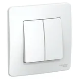 Выключатель Systeme Electric Blanca, скрытой установки 2-клавишный переключатель (cх.6+6), 10А, 250B, белый