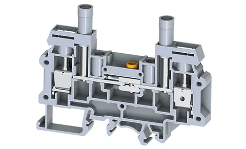 Клемма с размыкателем CDS6U/TS /8х82mm, винтовая, изол. контрольные гнезда, 2 присоед., 6(max 10)mm2, 41A, 800V, серая