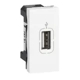 Mosaic - Розетка USB 2.0 подключение винт. зажим, 1М, белый