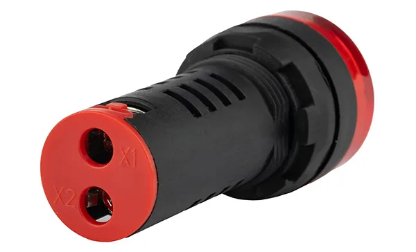 Индикатор мигающий светодиодный моноблочный AD116-22DFS, красный, LED 220VAC/DC, IP50, 22mm