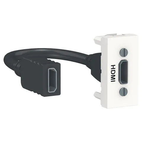 Розетка Schneider Electric Unica, MODULAR HDMI, 1 модуль, белый