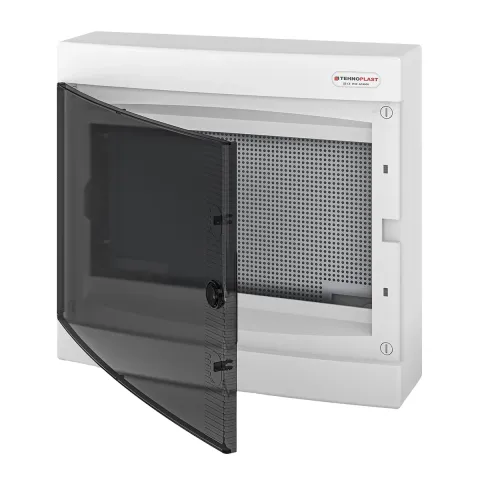 N2x18C IT, Щит навесной мультимедийный, 2 ряда, прозрач. дверца, IP40