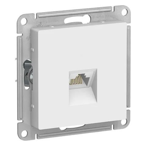 Компьютерная розетка Systeme Electric AtlasDesign, RJ45, кат. 6A, механизм, белый