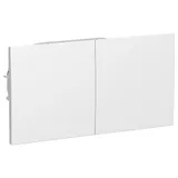 Розетка Systeme Electric AtlasDesign, двойная с заземл. со штор. со сдвиж. крыш., 16А, в сборе, белый