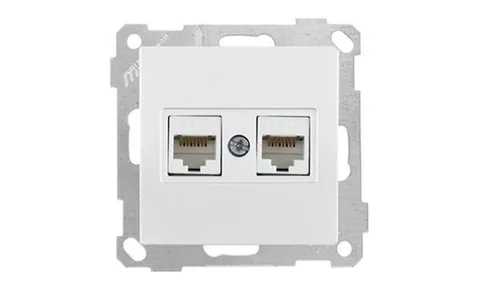 21 - Розетка 2хRJ-45 кат. 6 UTP, белая