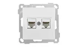 21 - Розетка 2хRJ-45 кат. 6 UTP, белая