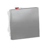 Выключатель Schneider Electric Unica, MODULAR 1-клавишный, кнопочный, схема 1, 10 A, 2модуля, алюминий