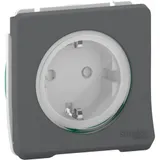 Клемма Schneider Electric Mureva, S, розетка с з/к. и шт., винтовые, механизм, антрацит, IP55