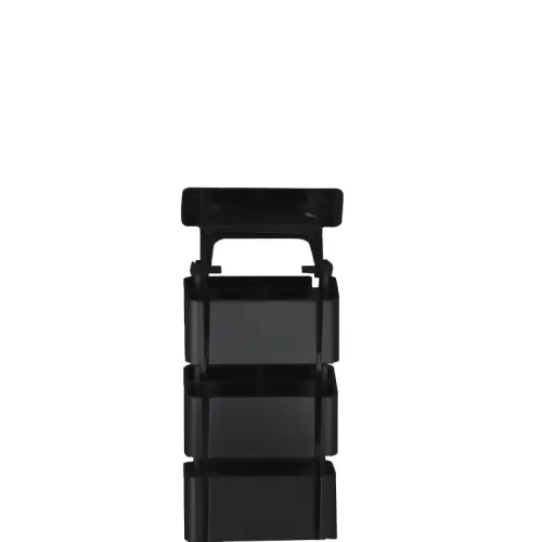 Кабель-канал вертикальный гибкий SquareDesign, пластик, черный, длина 0.792м