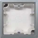 Коробка для накладного монтажа с встроенной рамкой 1-я, алюминий, серия R98