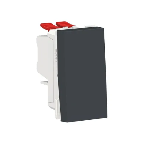 Выключатель Schneider Electric Unica, MODULAR переключатель 1-клавишный, перекрест, схема 7, 10 AX, 250В, антрацит