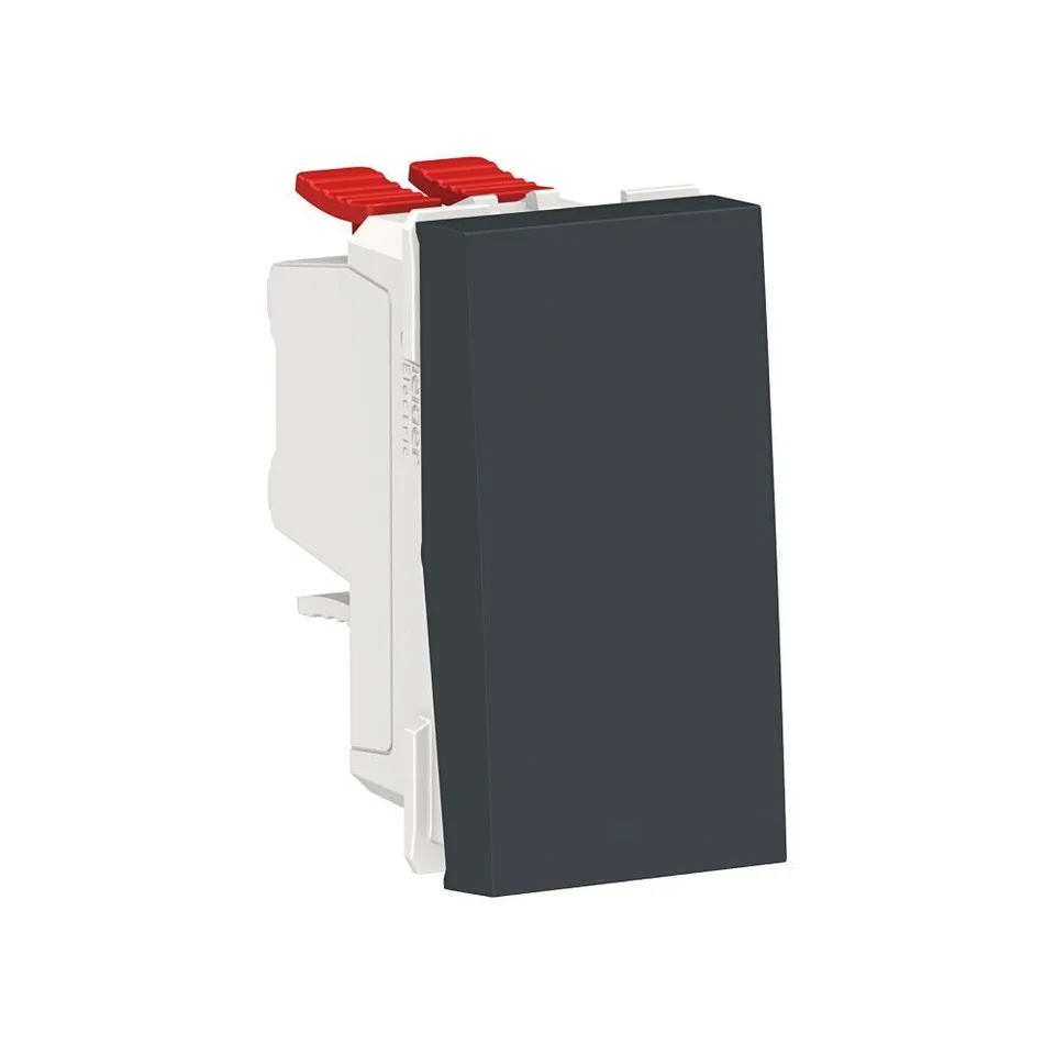 Выключатель Schneider Electric Unica, MODULAR переключатель 1-клавишный, перекрест, схема 7, 10 AX, 250В, антрацит