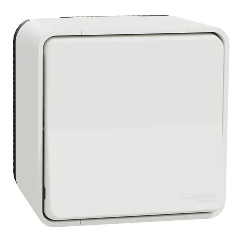 Выключатель Schneider Electric Mureva, S, переключатель открытой установки, белый, IP55