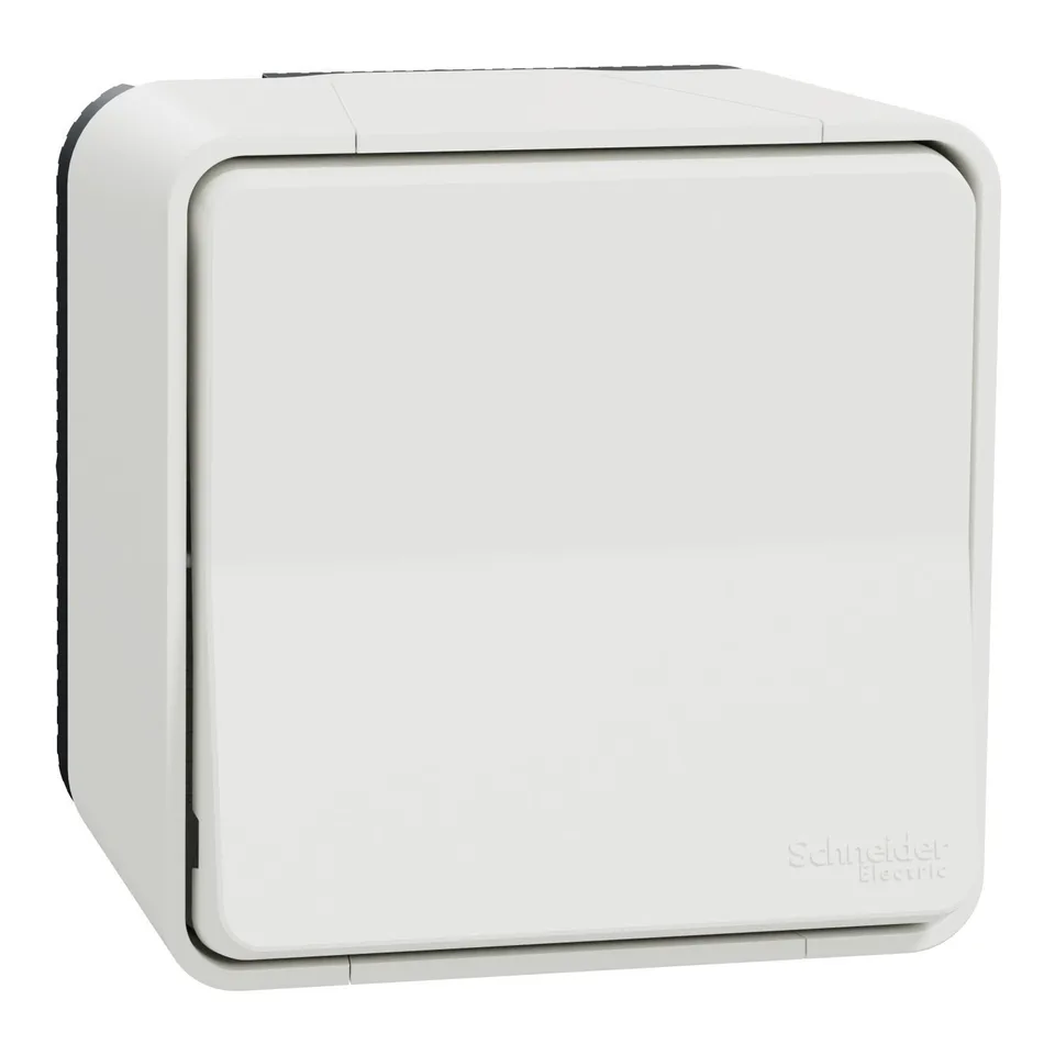 Выключатель Schneider Electric Mureva, S, переключатель открытой установки, белый, IP55