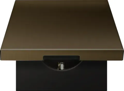 Накладка для розетки Schuko с заземлением, с крышкой, 16A 250 В~, латунь, серия R98 METAL