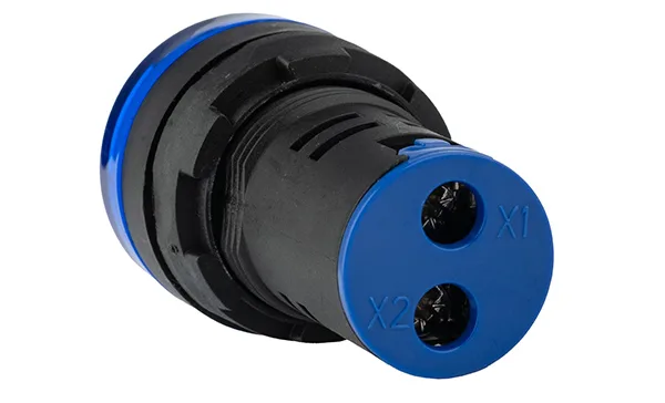 Индикатор светодиодный моноблочный AD116-22DS, синий, LED 220VAC/DC, IP65, 22mm
