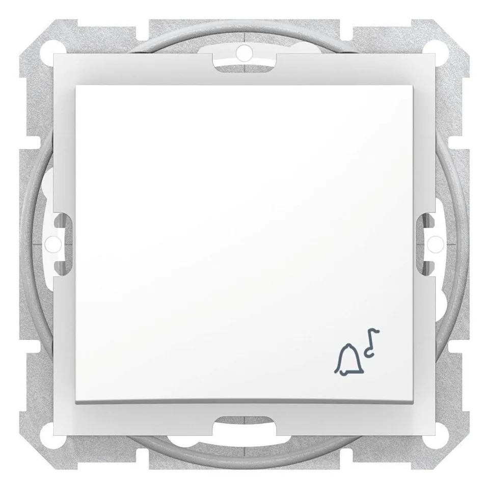 Выключатель Schneider Electric Sedna, кнопка "звонок" IP44 белая
