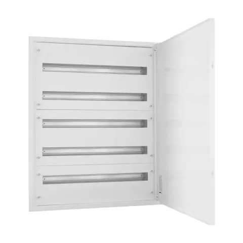 EMFF5 165W, Щит встраиваемый металлический, 5 рядов, 165 мод., белая дверь, IP30