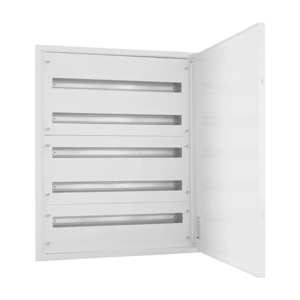 EMFF5 165W, Щит встраиваемый металлический, 5 рядов, 165 мод., белая дверь, IP30