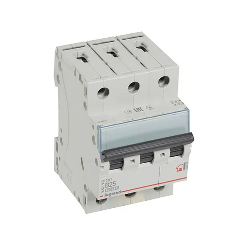 Авт. выключатель TX3, 3P, 25A, хар-ка B, 6kA, 3M
