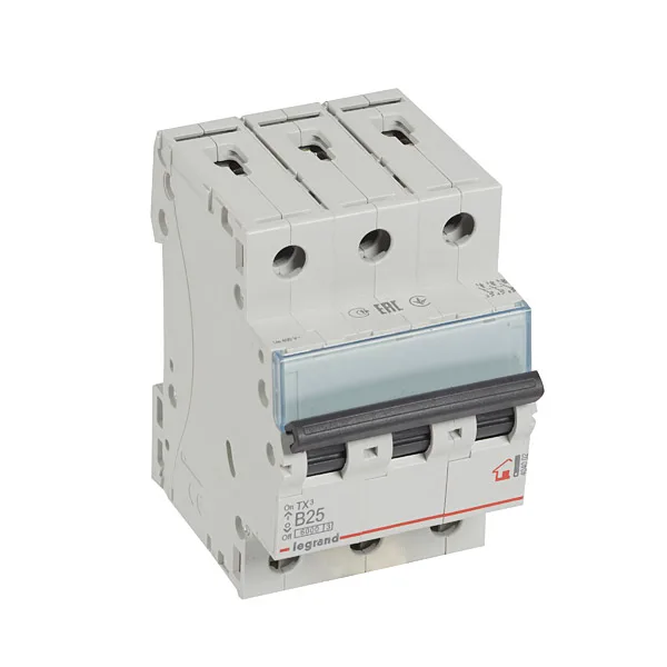 Авт. выключатель TX3, 3P, 25A, хар-ка B, 6kA, 3M