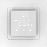 Термостат с датчиком пола, программируемый с Wi-Fi , 16 A, 45*45 мм. белое стекло