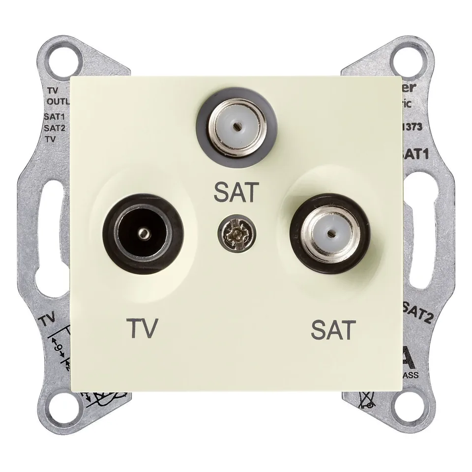 Розетка ТВ Schneider Electric Sedna, RTV/SAT/SAT оконеч., бежевый